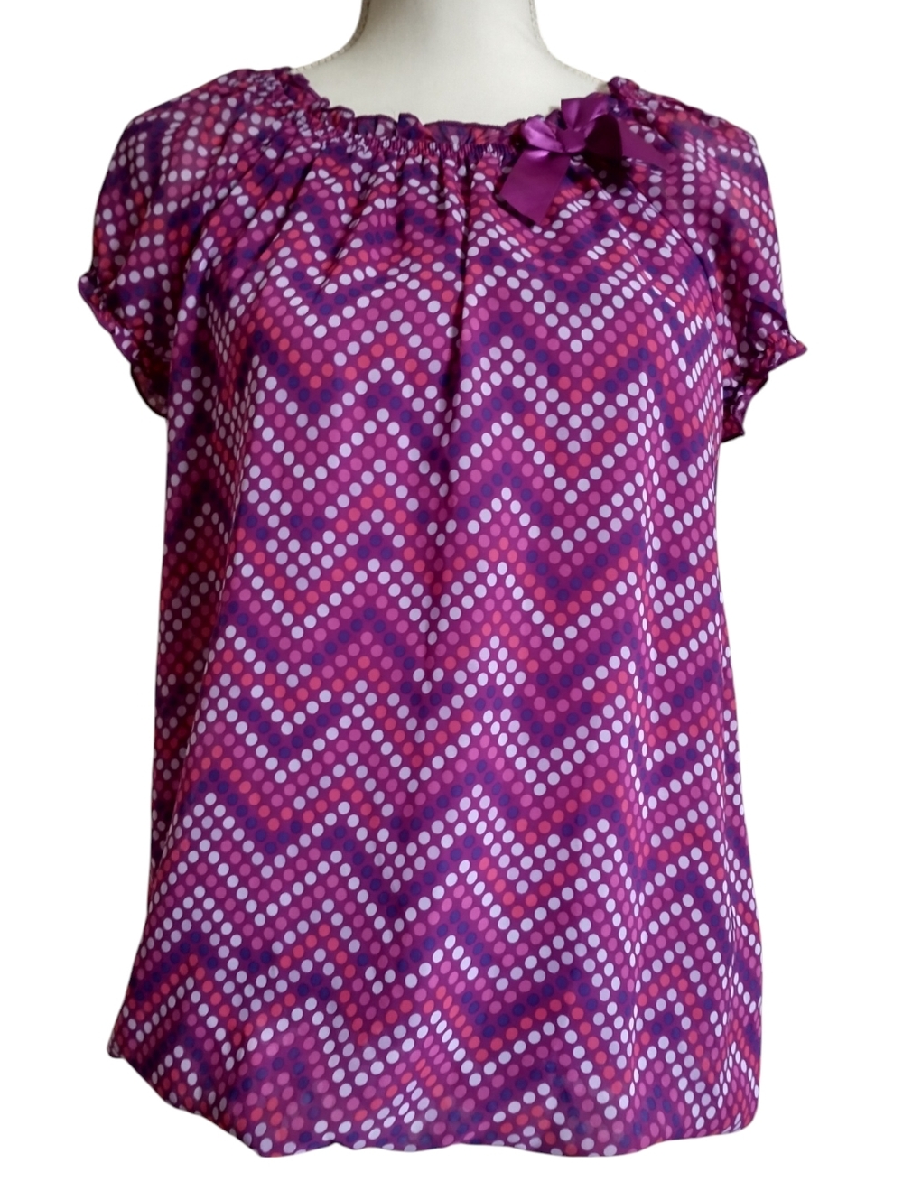 Polka Dot Chevron Top